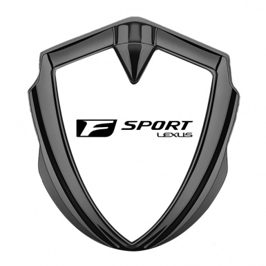 Lexus Emblem Self Adhesive Graphite White Base Black F Logo Edition