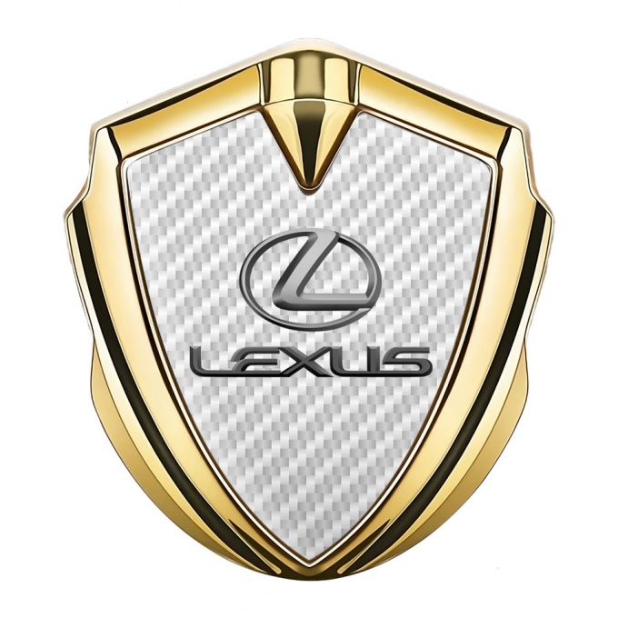 Lexus Emblem Ornament Gold White Carbon Classic Lead Logo Design