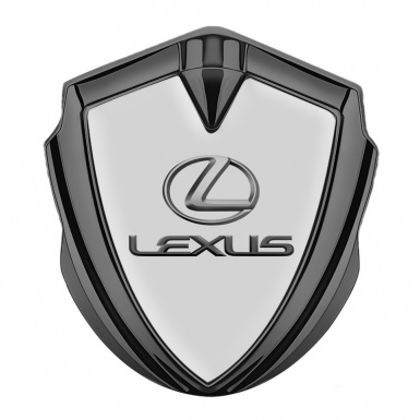 Lexus Bodyside Domed Emblem Graphite Grey Base Classic Lead Logo