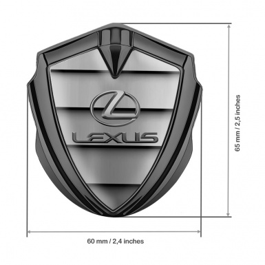 Lexus Badge Self Adhesive Graphite Grille Pattern Classic Lead Logo