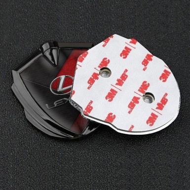 Lexus Emblem Trunk Badge Graphite Red Surface Classic Lead Logo