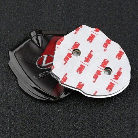 Lexus Emblem Trunk Badge Graphite Red Surface Classic Lead Logo