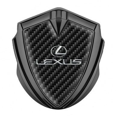 Lexus Emblem Metal Badge Graphite Black Carbon Classic Lead Logo