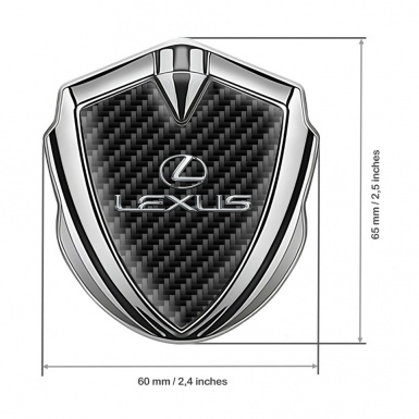Lexus Emblem Metal Badge Silver Black Carbon Classic Lead Logo