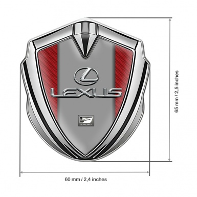 Lexus Emblem Fender Badge Silver White Carbon Classic Chrome Logo