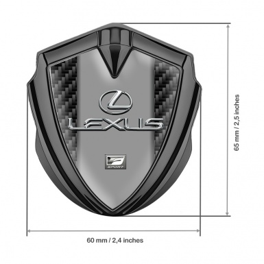 Lexus Fender Emblem Badge Graphite Black Carbon Classic Chrome Logo
