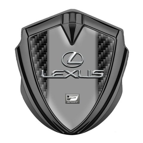 Lexus Fender Emblem Badge Graphite Black Carbon Classic Chrome Logo
