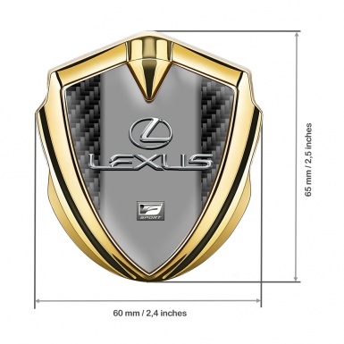 Lexus Fender Emblem Badge Gold Black Carbon Classic Chrome Logo