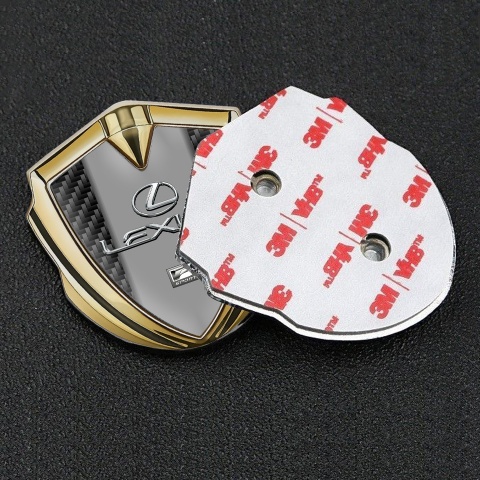 Lexus Fender Emblem Badge Gold Black Carbon Classic Chrome Logo