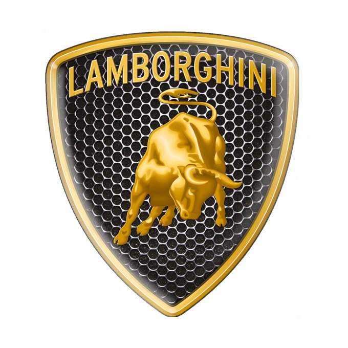 Lamborghini Emblem Silicone Sticker Steel Mesh Edition