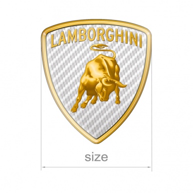 Lamborghini Silicone Emblem Sticker Steel Light Carbon Edition