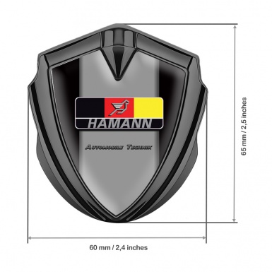 Hamann Silicon Emblem Graphite Black Grey Base German Motif