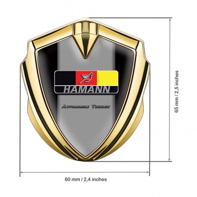 Hamann Silicon Emblem Gold Black Grey Base German Motif