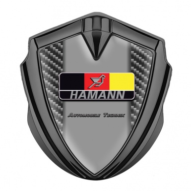 Hamann Emblem Trunk Badge Graphite Dark Carbon German Motif