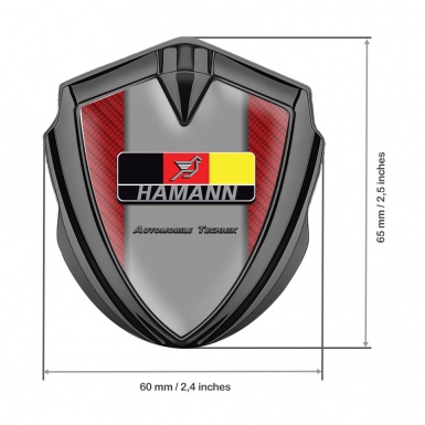 Hamann Emblem Ornament Graphite Red Carbon Frame German Motif