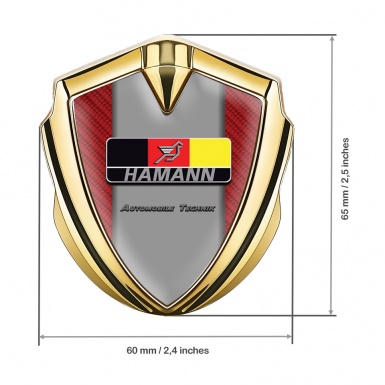 Hamann Emblem Ornament Gold Red Carbon Frame German Motif
