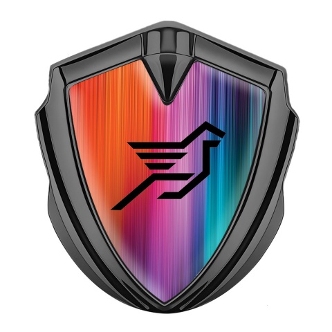 Hamann Bodyside Emblem Self Adhesive Graphite Color Scheme Pegasus Logo