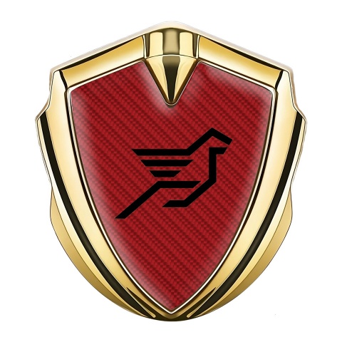 Hamann 3d Emblem Badge Gold Red Carbon Black Pegasus Logo