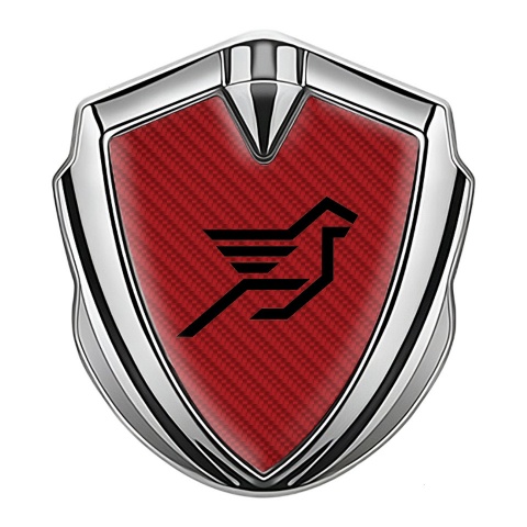 Hamann 3d Emblem Badge Silver Red Carbon Black Pegasus Logo