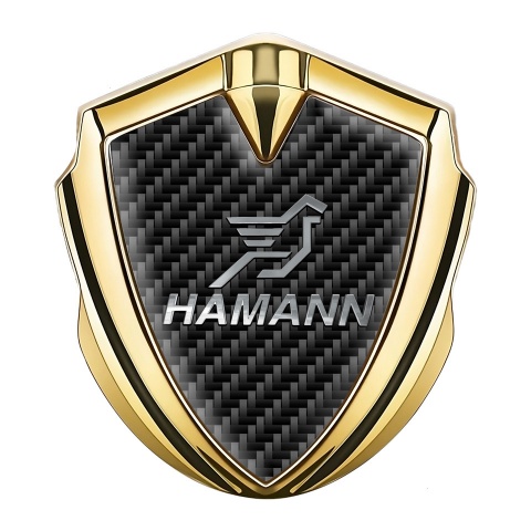 Hamann Emblem Car Badge Gold Black Carbon Chrome Pegasus Logo