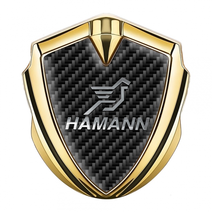 Hamann Emblem Car Badge Gold Black Carbon Chrome Pegasus Logo