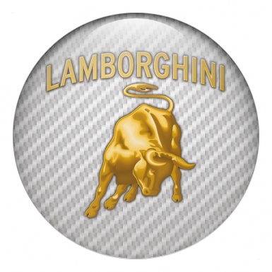 Lamborghini Emblems for Wheel Center Caps Light Carbon