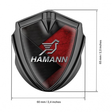 Hamann Silicon Emblem Graphite Red Brazed Surface Chrome Pegasus