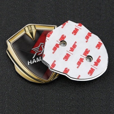 Hamann Silicon Emblem Gold Red Brazed Surface Chrome Pegasus