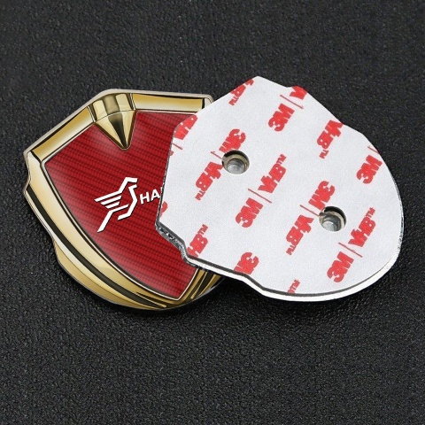 Hamann Metal Emblem Badge Gold Red Carbon White Pegasus Logo