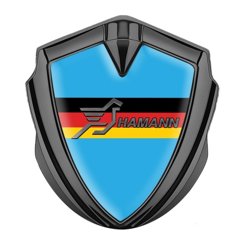 Hamann Silicon Emblem Badge Graphite Glacial Blue Germany Flag Design