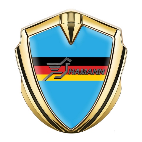 Hamann Silicon Emblem Badge Gold Glacial Blue Germany Flag Design