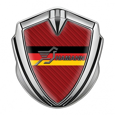 Hamann Metal Domed Emblem Silver Red Carbon Germany Flag Design