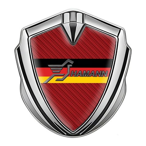 Hamann Metal Domed Emblem Silver Red Carbon Germany Flag Design