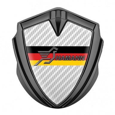 Hamann Badge Self Adhesive Graphite White Carbon Germany Flag Design