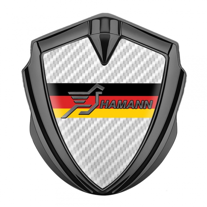 Hamann Badge Self Adhesive Graphite White Carbon Germany Flag Design