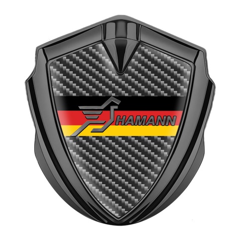 Hamann Fender Emblem Badge Graphite Dark Carbon Germany Flag Design