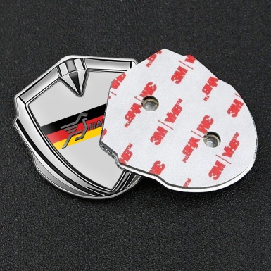 Hamann Emblem Self Adhesive Silver Grey Base Germany Flag Design