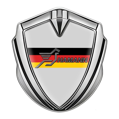 Hamann Emblem Self Adhesive Silver Grey Base Germany Flag Design
