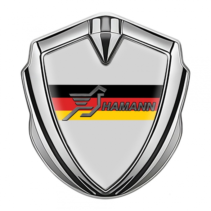 Hamann Emblem Self Adhesive Silver Grey Base Germany Flag Design