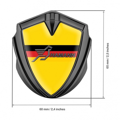 Hamann Bodyside Domed Emblem Graphite Yellow Base Germany Flag Design