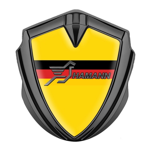 Hamann Bodyside Domed Emblem Graphite Yellow Base Germany Flag Design