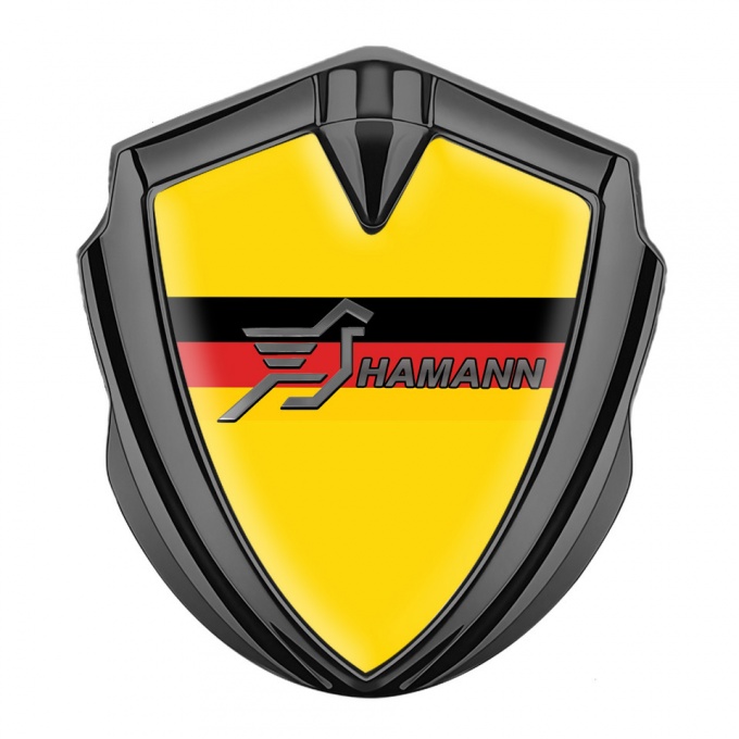 Hamann Bodyside Domed Emblem Graphite Yellow Base Germany Flag Design