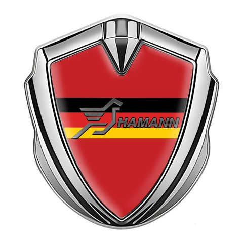 Hamann 3d Emblem Badge Silver Crimson Print Germany Flag Design