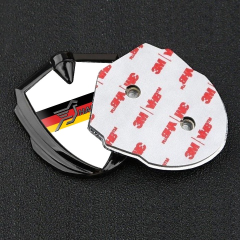 Hamann Silicon Emblem Graphite Pure White Germany Flag Design
