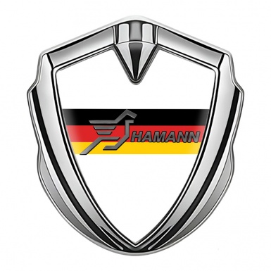Hamann Silicon Emblem Silver Pure White Germany Flag Design