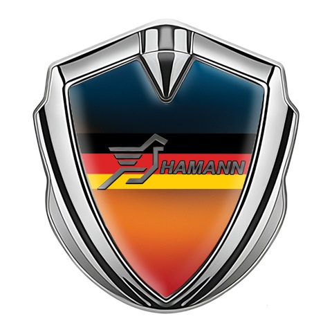 Hamann Emblem Car Badge Silver Multicolor Germany Flag Edition