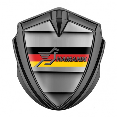 Hamann Metal Domed Emblem Graphite Front Grille Germany Flag Edition