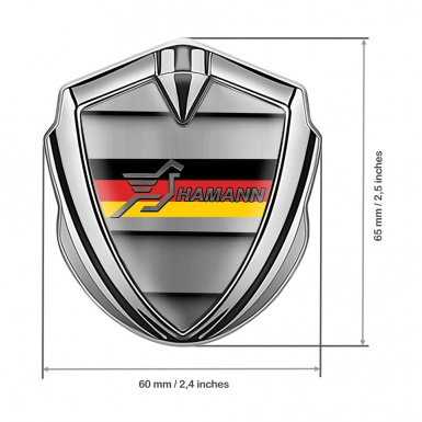 Hamann Metal Domed Emblem Gold Front Grille Germany Flag Edition