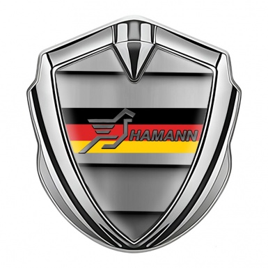 Hamann Metal Domed Emblem Silver Front Grille Germany Flag Edition