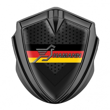 Hamann Badge Self Adhesive Graphite Dark Mesh Germany Flag Edition